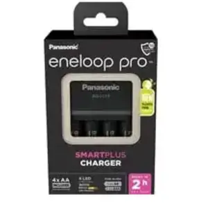 Comparateur de prix : Bloc chargeur NiMH avec accus Panasonic Smart & Quick BQ-CC55 +4x eneloop Pro AA