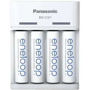 Panasonic K-KJ61MCD40USB Chargeur de piles rondes NiMH LR03 (AAA), LR6 (AA)