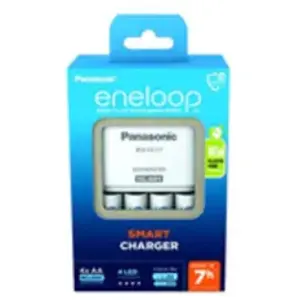 Comparateur de prix : Chargeur de piles Panasonic eneloop Smart Blanc + 4 Piles eneloop AA