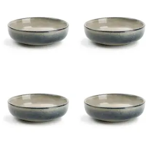 Salt&Pepper Bol 17,5xH5cm vert/bleu - Lot de 4 pas cher