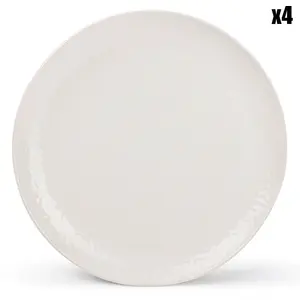 Salt & Pepper Collection - 4 Assiettes dessert Mielo blanches - 15.5x1.5x15.5 cm T.U