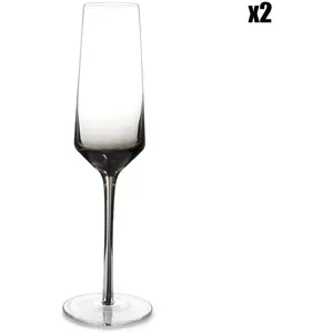 Salt&pepper Verre à champagne 23cl smoked - Lot de 2 pas cher