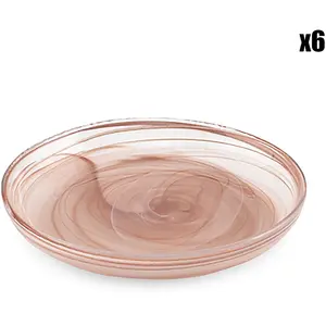 SP Collection Assiette plate 14cm brun - Lot de 6 pas cher