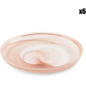SP Collection Assiette plate 21cm brun - Lot de 6 pas cher