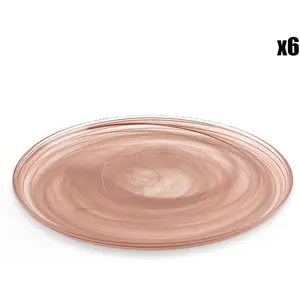 SP Collection Assiette plate 28cm brun - Lot de 6 pas cher