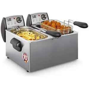 Comparateur de prix : FRITEL Double friteuse à Zone Froide - FR 1850duo - 2x 3L - 2x 2200Watt