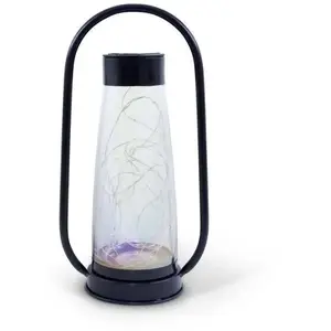 Comparateur de prix : Lanterne solaire - GARDEN ID Noir - Ø18 H34 cm - Batterie AAA - Autono...