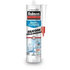 Comparateur de prix : Mastic silicone - RUBSON - 280ml - Transparent - Anti moisissure - Élastomère