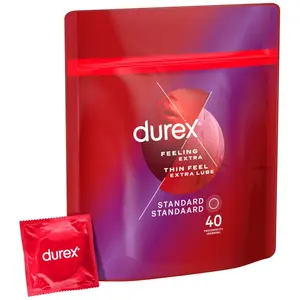Comparateur de prix : Durex - Préservatifs Thin Feel Extra Lube - 40 pièces