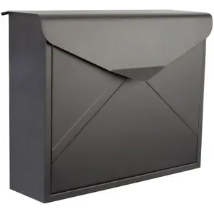 Comparateur de prix : Boîte aux lettres - Perel - Verona - Acier noir mat - 115 x 380 x 290 mm - Murale