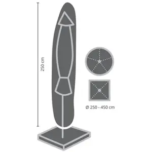 Housse d'extérieur pour parasol PEREL - ø max 450 cm - Imperméable et écologique pas cher