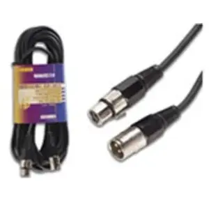 HQ-Power Cable professionnel xlr. xlr male vers xlr femelle (10m noir) PAC123 RI1739