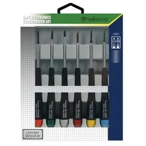 Velleman Toolland - jeu de 6 tournevis de precision (plat cruciforme) VTSET29 RI2732 pas cher