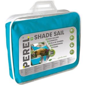 Voile Solaire - Carré - 5 X 5 M - Bleu - PEREL - Protection anti-UV