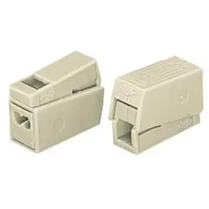 Wago - borne pour luminaires 2.5mm, 2 rigides - 1 souple, 105°, blanc pas cher