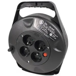Comparateur de prix : Enrouleur de câble 10m avec 4 multi-prises et thermo-fusible (DEX-820110) - Dexlan
