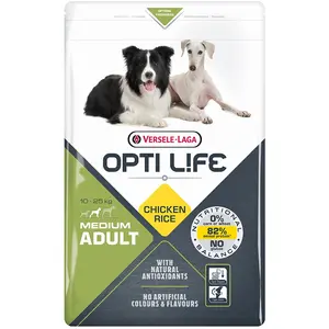 Comparateur de prix : Versele-Laga Croquettes opti life pour chien adulte taille moyenne sac 12,5 kg