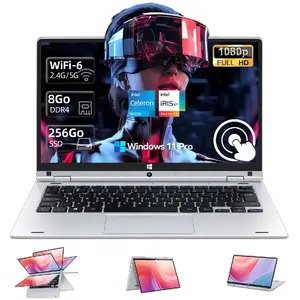 VANWIN PC Portable 12" Tactile 360° - Intel Celeron - 8Go DDR4 - 256Go... pas cher