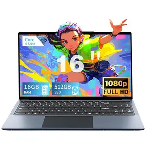 Comparateur de prix : Vanwin PC portable 16 pouces Intel Core i5-8210Y (jusqu'à 3,6GHZ) 16GB...