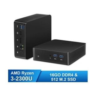 Mini PC AMD Ryzen 3-2300U (jusqu'à 4,3 GHz), 16Go DDR4 512 Go M.2 NVMe...Vendu parcdiscount