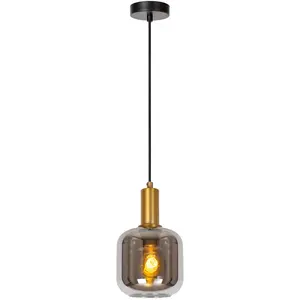 Comparateur de prix : LUCIDE JOANET - Suspension - Ø 16 cm - 1 x E27 - Gris fumé