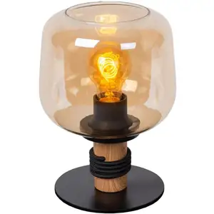 Comparateur de prix : LUCIDE ILONA - Lampe de table - Ø 18 cm - 1xE27 - Ambre