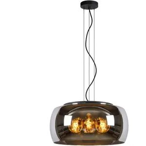 Comparateur de prix : LUCIDE OLIVIA - Suspension - Ø 50 cm - 3xE27 - Fumé