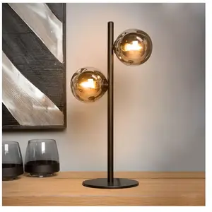 Comparateur de prix : Lucide 45574/02/30 Lampe de Table, Acier, 56 W, Black