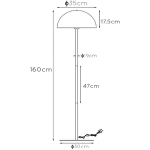 LUCIDE SIEMON - Lampadaire - Ø 35 cm - 1xE27 - NoirVendu parluminaire