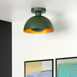 LUCIDE SIEMON - Plafonnier - Ø 25 cm - 1xE27 - Vert