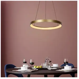 LUCIDE VIDAL - Suspension - Ø 58 cm - LED Dim. - 1x48W 2700K - Or Mat/Laiton