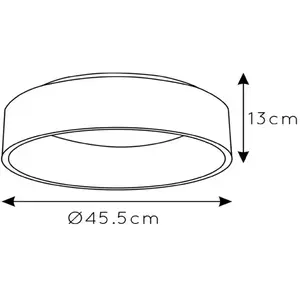 Comparateur de prix : Lucide TALOWE LED - Plafonnier - D45,5 cm - LED Dim. - 1x32W 3000K - Blanc