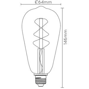 Comparateur de prix : Lucide Ampoule LED E27 ST64 4 W 2 200 K ambre capteur