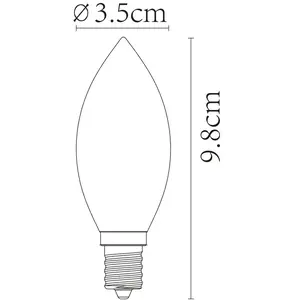 Comparateur de prix : LUCIDE C35 - Ampoule filament - Ø 3,5 cm - LED Dim. - E14-1x3W 2200K - Ambre