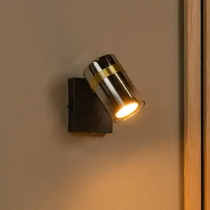 LUCIDE UPTON Applique mur.-Fumé pas cher