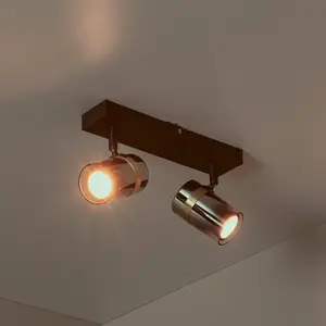 LUCIDE UPTON Spot plafond-Fumé-2xGU10 pas cher