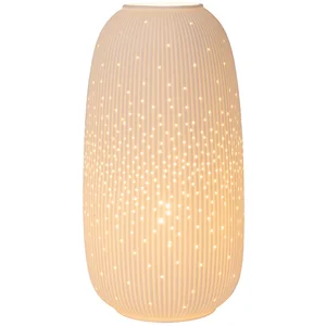 Comparateur de prix : Lucide Lampe à poser Flores, Ø 17,5 cm, porcelaine, blanc, E14