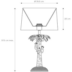 Comparateur de prix : Lucide EXTRAVAGANZA COCONUT - Lampe de table - Ø 30,5 cm - 1xE27 - Noir