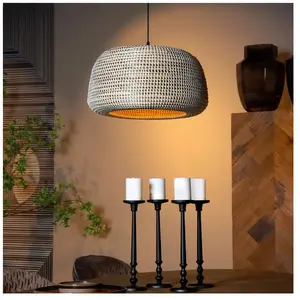 Lucide MADUKA Suspension-Brun-1xE27 pas cher