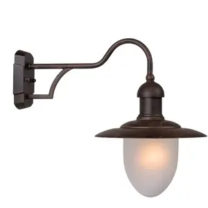 Comparateur de prix : Lucide Applique d'extérieur Aruba, Ø 25 cm, brun rouille
