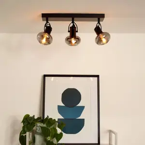 Comparateur de prix : Lucide Spot pour plafond Madee, noir/fumé, à 3 lampes