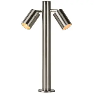 Comparateur de prix : Lucide ARNE LED-Borne d'extérieur 2 lumières H50cm Argenté