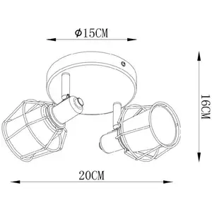 Comparateur de prix : Lucide Spot pour plafond Nila, à 2 lampes
