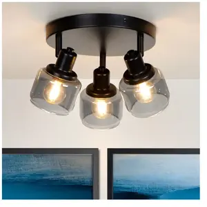 Comparateur de prix : LUCIDE BJORN - Spot plafond - Ø 38 cm - 3xE14 - Noir