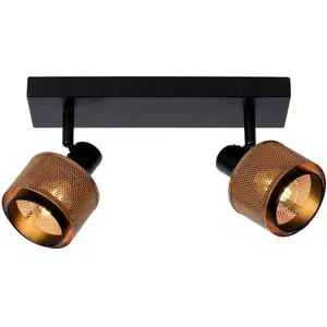 Comparateur de prix : Lucide Spot pour plafond Rafa abat-jour grille, 2 lampes