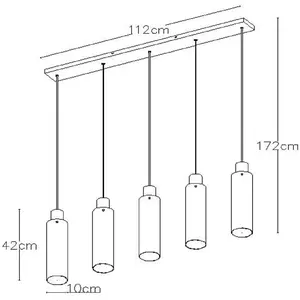 Comparateur de prix : Lucide Suspension Orlando, gris fumé, à 5 lampes
