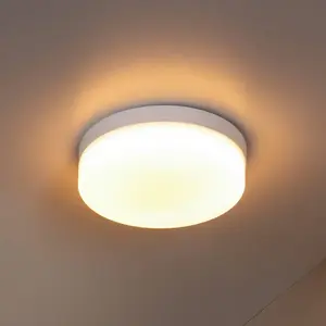 Comparateur de prix : LUCIDE BISKIT - Plafonnier Salle de bains - Ø 23 cm - LED - 1x12W 2700K - IP44- Détecteur De Mouvement & Jour/Nuit - Blanc