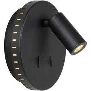Comparateur de prix : LUCIDE BENTJER - Lampe de chevet/Applique mural - Ø 14 cm - LED - 3000K - Noir
