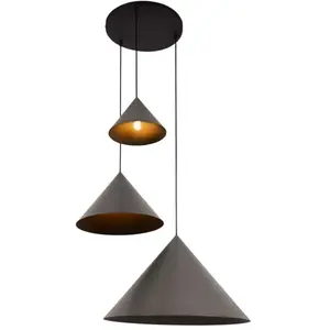 Lucide SPITZE Suspension E27, 3 sources lumineuses, 21440/13/36, pas cher