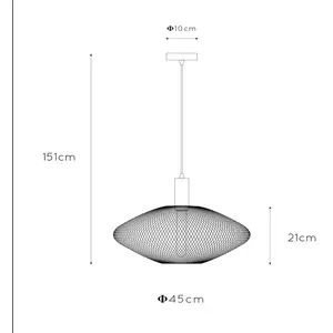 Lucide MESH-Suspension Ø45cm pas cher